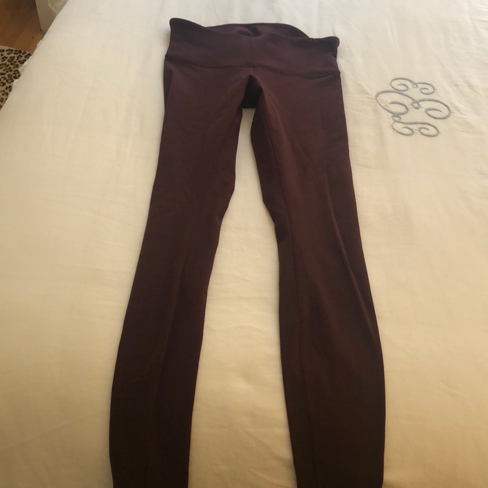 Burgandy lululemon leggings